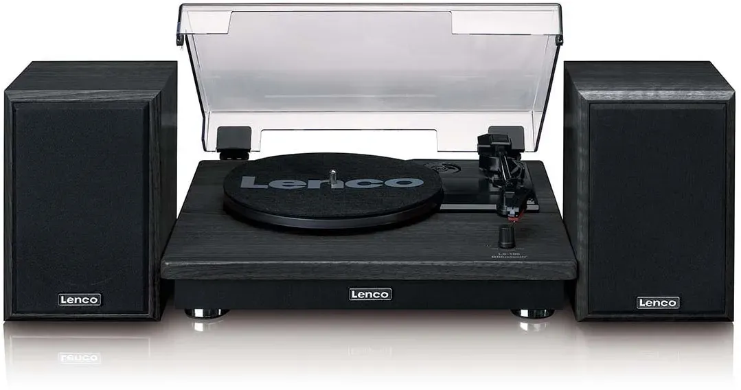 Lenco Plattenspieler mit Bluetooth® Empfang und zwei externen Lautsprechern