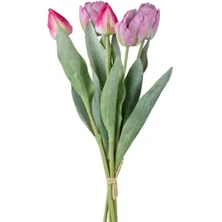 Kunsttulpe CREATIV GREEN "Bund aus Tulpen", rosa, mix, H:49cm, Kunststoff, Kunstpflanzen, mit 5 Stielen