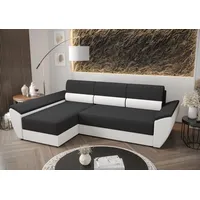 BEDANTE Ecksofa L REBI L3 Rainbow 27/31 Links mit Schlaffunktion, Grau/Weiß, L-Form, Sofa mit Stauraum, Bettkasten, Wohnzimmersofa, Couch, Sofa, B... - Grau/Weiß