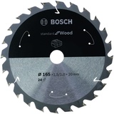 Bosch Professional Standard for Wood Kreissägeblatt 140x1x20mm 24Z, 1er-Pack (2608837671)