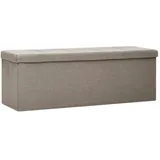 vidaXL Sitzbank Faltbar Taupe 110 x 40 x 48 cm