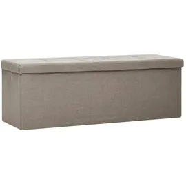 vidaXL Sitzbank Faltbar Taupe 110 x 40 x 48 cm