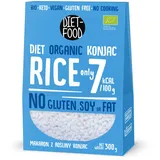 DIET-FOOD Bio Shirataki Konjak Sofort Reis Wenig Kohlenhydrate Wenig Kalorien Vegane Lebensmittel Fettfrei Sojafrei Glutenfrei Keto Freundlich Abnehmen Nudeln Reis 300 Gramm