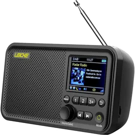 Leicke tragbares DAB+ Radio schwarz