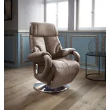 TV-Sessel SIT & MORE "Invito", grau (taupe), B:80cm H:115cm T:80cm, Luxus-Microfaser (100% Polyester), Luxus-Kunstleder, NaturLEDER (echtes Rindsleder), Sessel, in Größe L, wahlweise mit Motor und Aufstehhilfe