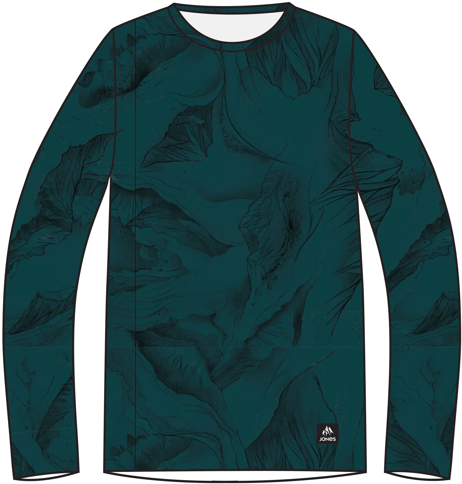 Jones Rec Long Sleeve Tech Tee Long Sleeve Tee 25, Größe: XL, Farbe: Pacific Teal