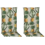 beo Gartenmöbel-Auflage  (Hochlehner, 2 Stk., L x B x H: 118 x 46 x 8 cm, Materialzusammensetzung Bezug: Baumwolle, Polyester, Grün/Gelb)