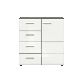 VCM Salsa 75 x 85 x 37 cm Weiß/Rauchsilber