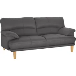 3-Sitzer TRENDMANUFAKTUR "Cecilia, Sofa in italienischem Design", grau (stone), B:200cm H:87cm T:90cm, Sofas, mit tollem Sitzkomfort, extrabequeme Armlehnen, Holzfüße