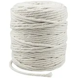 APREGGIO Makramee Garn 5mm x 100m - Natürliches Baumwollgarn Gedreht (Single Twist) - Ökologisches Makramee Seil für DIY, Wandbehang, Blumenampel & Deko, Lebensmittelecht: Natur