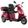 ECONELO E-Seniorenmobil Billy 2.0 3-Rad 1000 Watt Rot/Grau
