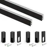 Emuca Garderobenstangen, Schwarz, Metall, 115 cm, Schlafzimmer, Kleiderschränke, Schrankzubehör, Kleiderstange