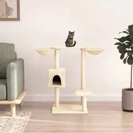 vidaXL Kratzbaum mit Kratzsäulen 82 cm creme