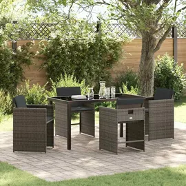 vidaXL Garten Essgruppe 5-tlg. Grau