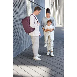 Lässig Baby Wickelrucksack mit Wickelunterlage, Kinderwagenbefestigung und Flaschenhalter/GRE Slender Up Backpack deep red