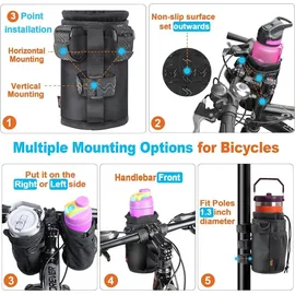 luxuskollektion Fahrrad Flaschenhalter 32-40oz Isoliert Schwarz