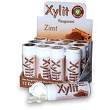 Xylit Kaugummi Zimt - ohne Titandioxid, Inhalt 30 Stk, 12 Packungen