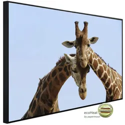papermoon Infrarotheizung »EcoHeat - Verliebte Giraffen«, Matt-Effekt - bunt