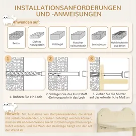 PawHut Kletterwand 4 tlg. 40 cm x 12 cm beige