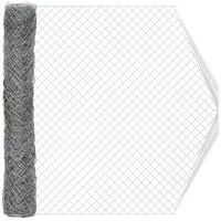vidaXL Kettenzaun Verzinkt 2 x 10 m Glas