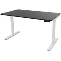 Assmann Electronic ASSMANN Schreibtisch Schwarz Weiß, Metall, 120x127x70 cm, Arbeitszimmer, Schreibtische, Bürotische