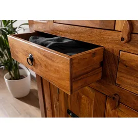Massivmoebel24 Schrank 112 x 51 x 172 cm Braun/Bronze