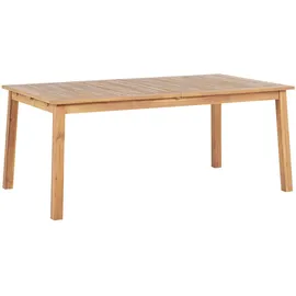 Beliani Gartentisch Hellbraun 180 cm Ausziehbar