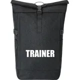 Huuraa Kurierrucksack Trainer Training Geschenk 30-44 Liter Black Melange Roll-Top Fairtrade Trainer Geschenkidee