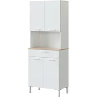 fanmuebles Küchenschrank Kira 72 x 40 x 186 cm Weiß