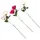 Homescapes KUNSTBLUMEN Chrysanthemen rot, creme - 3er-Set langstielig 60 cm