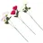 Homescapes KUNSTBLUMEN Chrysanthemen rot, creme - 3er-Set langstielig 60 cm