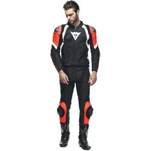 Dainese Avro 4 2-tlg. matt-schwarz/neon-rot/weiß 52
