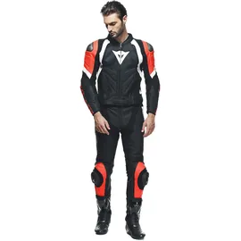 Dainese Avro 4 2-tlg. matt-schwarz/neon-rot/weiß 52