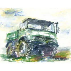 Kunstdruck Unimog 406