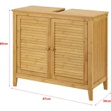 [en.casa] Bambus Waschbeckenunterschrank Värmdö 60x67x30cm