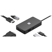 Microsoft USB-C Travel Hub Dockingstation Schwarz