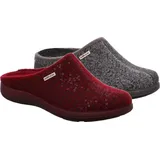 ROHDE Bari Schuhe Damen Hausschuhe Pantoffeln Softfilz Weite G, Größe:36 EU, Farbe:Rot