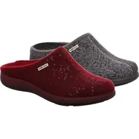 ROHDE Bari Schuhe Damen Hausschuhe Pantoffeln Softfilz Weite G, Größe:36 EU, Farbe:Rot
