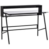Homcom Schreibtisch Minimalistisches Design, leicht zu pflegen und zu reinigen Schwarz, Grau 115 x 55 x 90 cm (BxTxH)