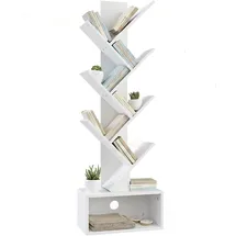 Relaxdays Bücherregal 38 x 20 x 113 cm Weiß