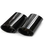 Audi 81A071761C Endrohrblenden Sport Auspuff SQ2 Auspuffblenden, schwarz verchromt, rechts