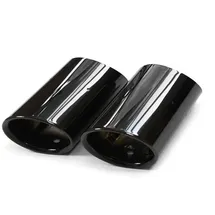 Audi 81A071761C Endrohrblenden Sport Auspuff SQ2 Auspuffblenden, schwarz verchromt, rechts