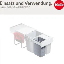 HAILO Inneneimer 10 Liter hellgrau