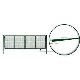 casanoov Doppelflügeltor 406 x 131 cm Grün/Metall