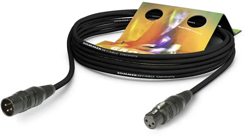 SOMMER CABLE DMX Kabel XLR 3pol 1m sw Hicon