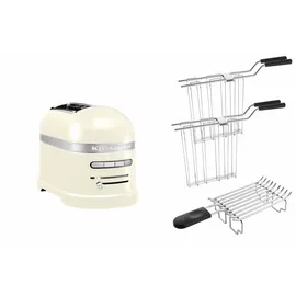 KitchenAid Paket 2, 2-Scheiben Toaster Artisan 5KMT2204, Farbe:Crème