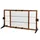 LIONTO Hundeschutzgitter längenverstellbar 50 cm Braun/Schwarz