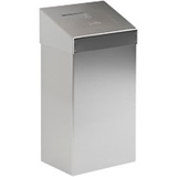 DutchDesign Push-Mülleimer mit Druckdeckel Edelstahl 18 L 27,7 (B) x 17 (T) x 50 (H) cm Silber