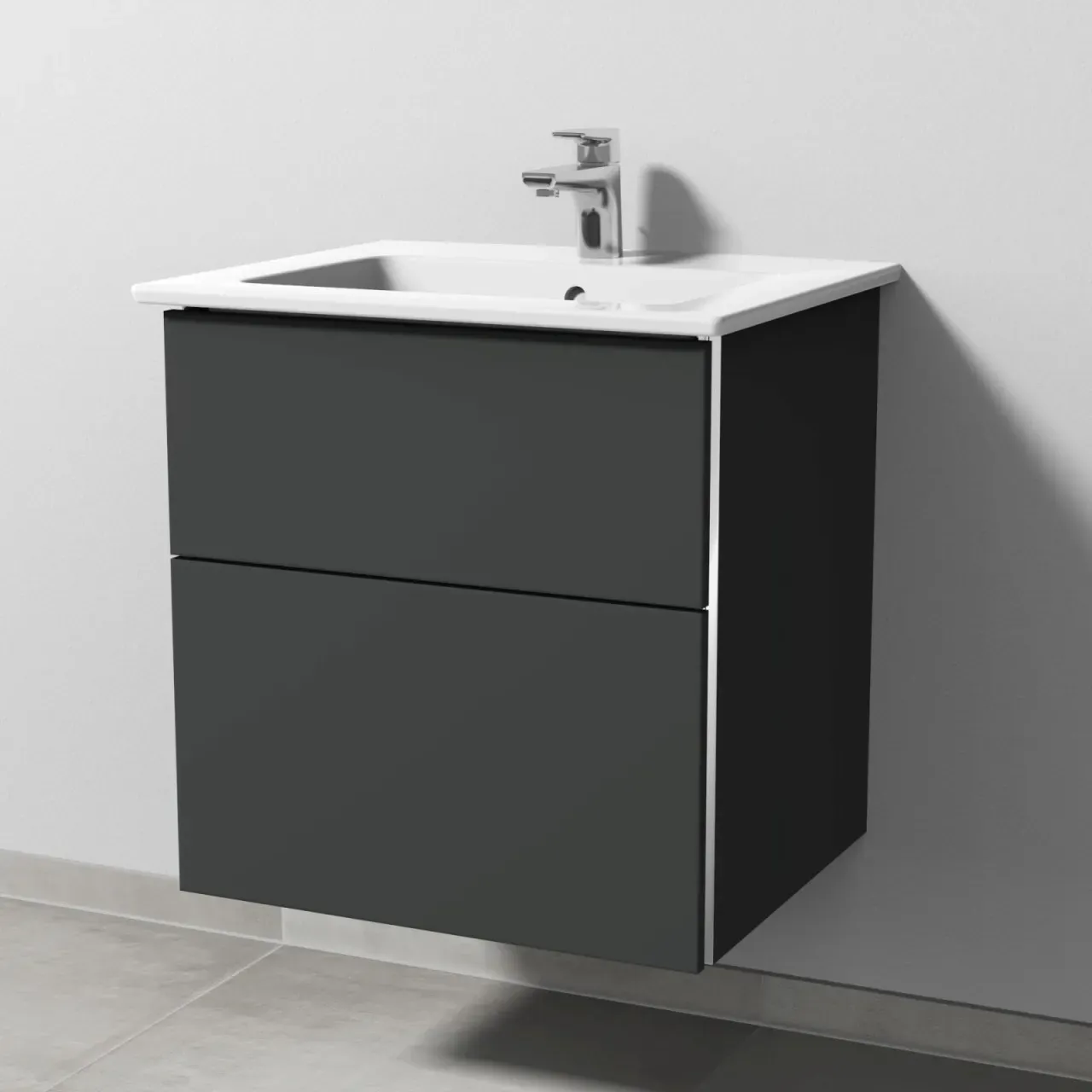 Sanipa 3way Keramik-Set Keramik-Waschtisch und Unterbau (BP321) BP3211B