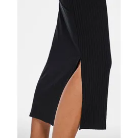 Pieces Midirock "PCKYLIE MW MIDI SKIRT NOOS", Damen, Gr. XL (42), schwarz, Web, Obermaterial: 65% Polyester, 30% Viskose, 5% Elasthan, wadenlang, Röcke